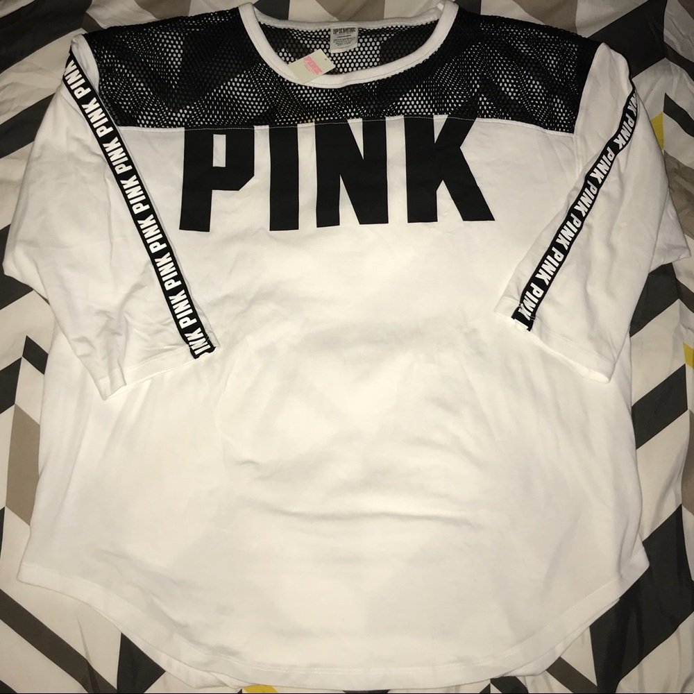 🚫SOLD🚫VS Pink Mesh Boyfriend Tee
